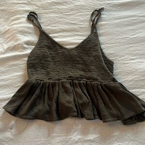 green Aeropostale fluffy crop top